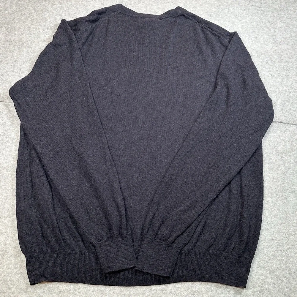 Chatham Road Cotton‎ Cashmere Blend V Neck Sweater Mens L Navy Soft Knit